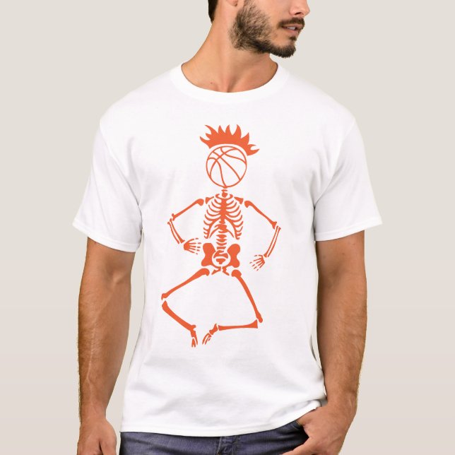 basketball squelette skeleton Skelett esqueleto sc T Shirt (Framsida)