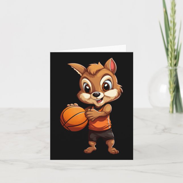 Basketball Squirrel Kort (Framsida)