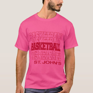 Basketball St Johns i det moderna staplade brevet T Shirt