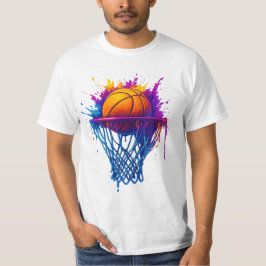 Basketball Stänk Art - Vibrant sportdesign T Shirt