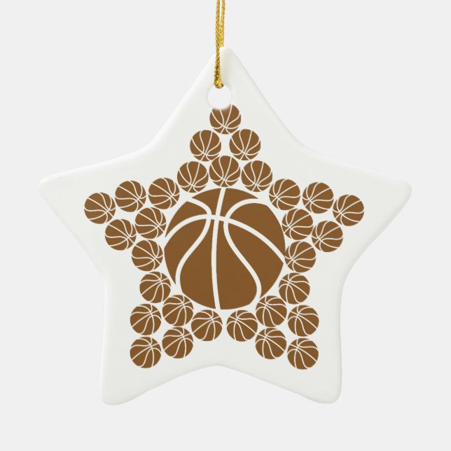Basketball Star Julgransprydnad Keramik (Framsidan)