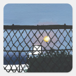 Basketball Stickers Fyrkantigt Klistermärke