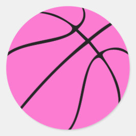 Basketball Stickers Rosa för att öka medvetenheten Runt Klistermärke