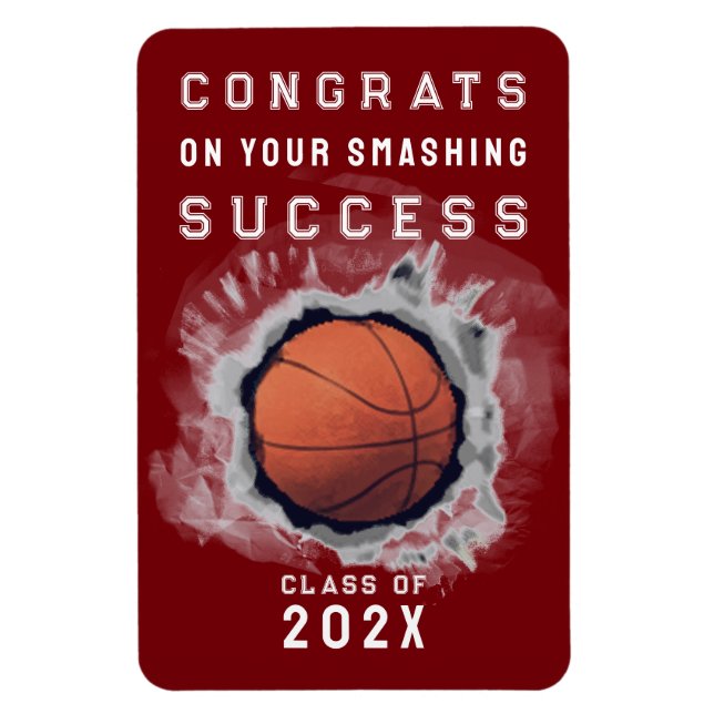 Basketball Studenten Gratulerara Magnet (Vertikal)