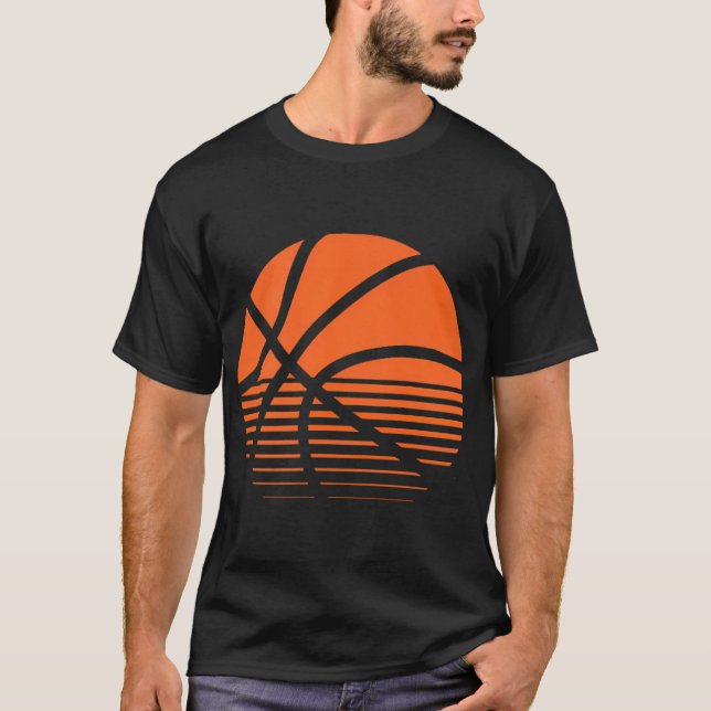 Basketball Sunset T Shirt (Framsida)