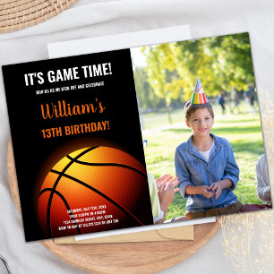 Basketball Sunshine Birthday-inbjudan med foto Inbjudningar