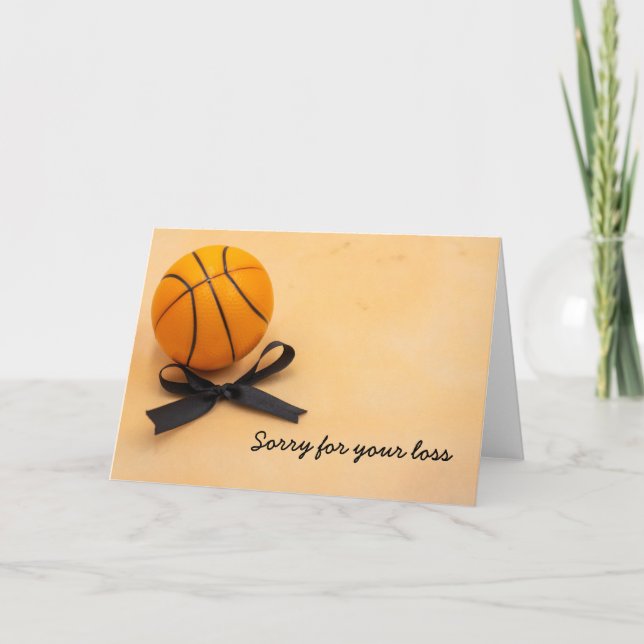 Basketball sympati med svart band kort (Framsida)