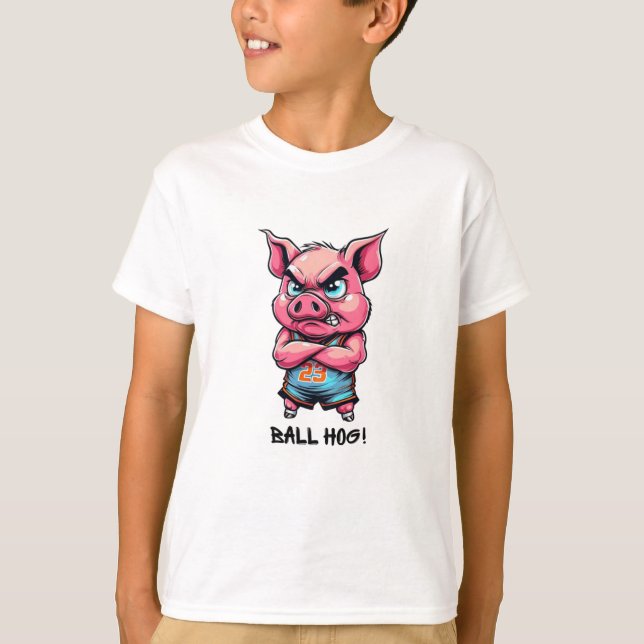 Basketball T-Shirt - Boll Hog (Framsida)