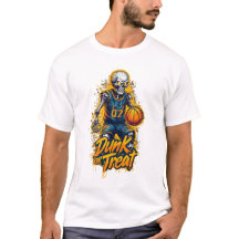 Basketball T-Shirt - Dunk eller Treat - Halloween!