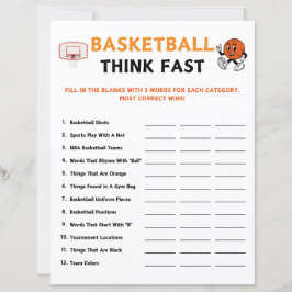 Basketball Tänka Fast-spel