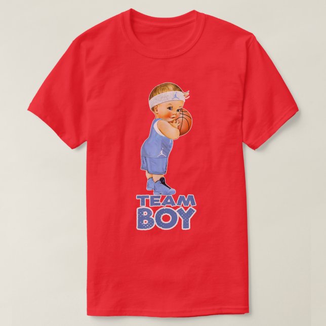 Basketball Team Boy Baby Gender Reveal T Shirt (Design framsida)