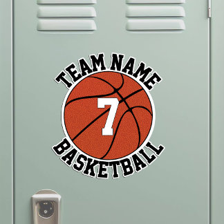 Basketball Team Namn & Player Number Anpassningsba Klistermärken