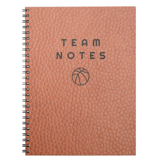 Basketball Team Notes  Anteckningsbok (Framsidan)