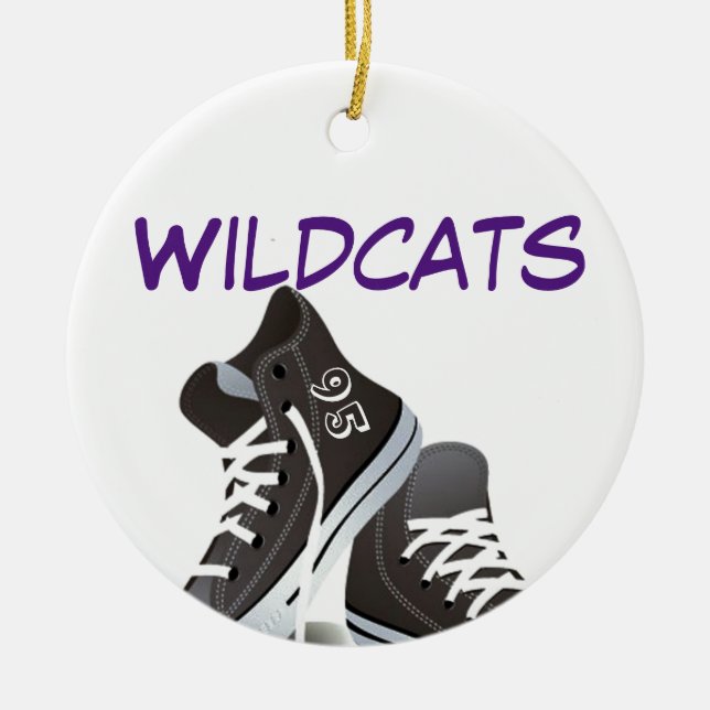 Basketball Team och nummer jul-prydnad Julgransprydnad Keramik (Framsidan)