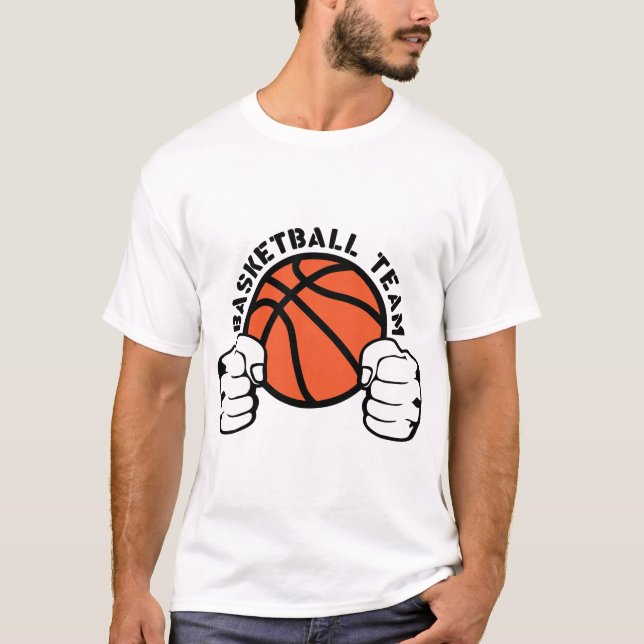 basketball team poing ferme frappe logo ballon t shirt (Framsida)