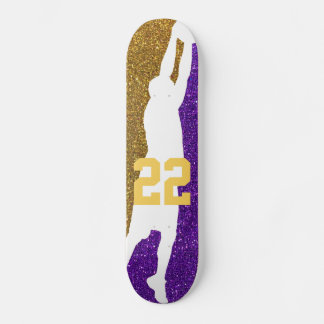 Basketball Team Sports Glitter High School College Mini Skateboard Bräda 18,5 Cm