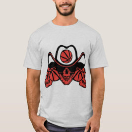 basketball tete de mort pancarte chaine sport t shirt