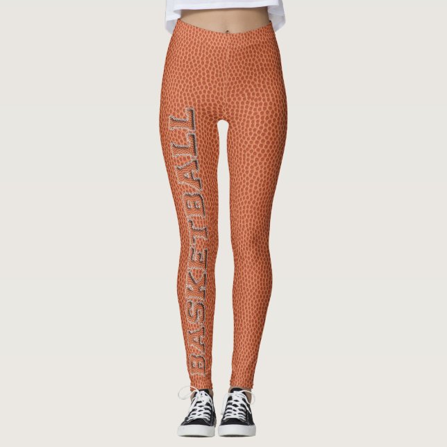 Basketball Text och Struktur Leggings (Framsida)