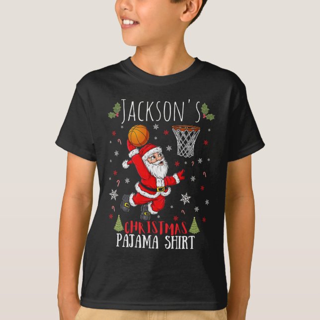 Basketball ThBäste jul Pajama TShirt För barn T Shirt (Framsida)