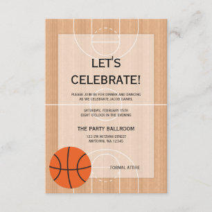 Basketball ThBäste Pub Mitzvah Mottagande Inbjudningar