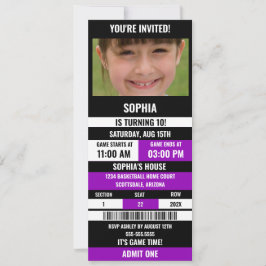 Basketball Ticket Birthday,Basketball Girl player  Inbjudningar