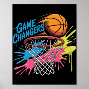 Basketball Tie Dye Färg Sp Poster