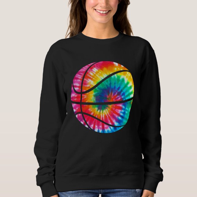 Basketball Tie Dye Sports Bball Kids Coach Basketb T Shirt (Framsida)