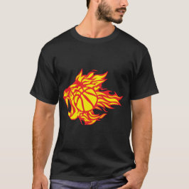 basketball tigre flamme logo feu animal 3027 t shirt