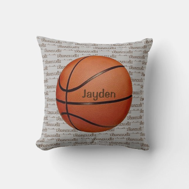 Basketball Tlindad text Dekorativ kudde (Framsida)