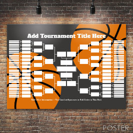 Basketball Tournament Bracket - 64 team Poster