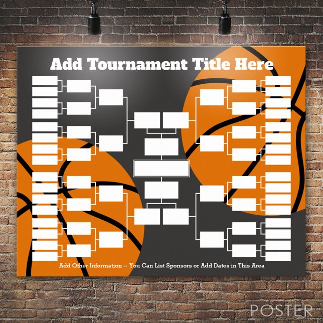 Basketball Tournament Bracket Poster (Skapare uppladdad)