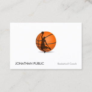 Basketball Trainer Coach Modern Professionell Visitkort