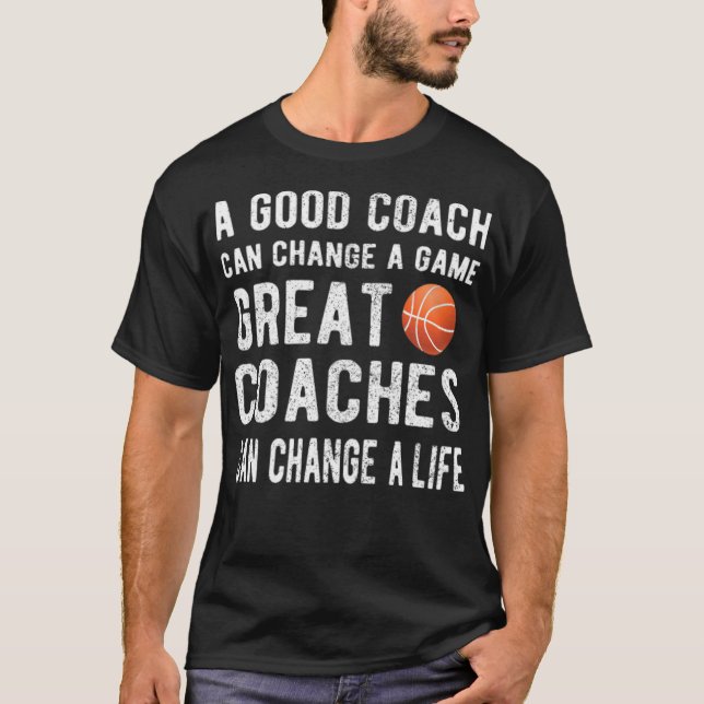Basketball Tränar Basketball T Shirt (Framsida)