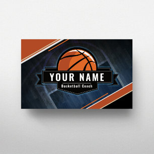 Basketball tränar ditt namn idrottsteminne Modern Visitkort