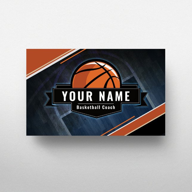 Basketball Tränare Ditt Namn Sport Tema Modern Spe Visitkort (Skapare uppladdad)
