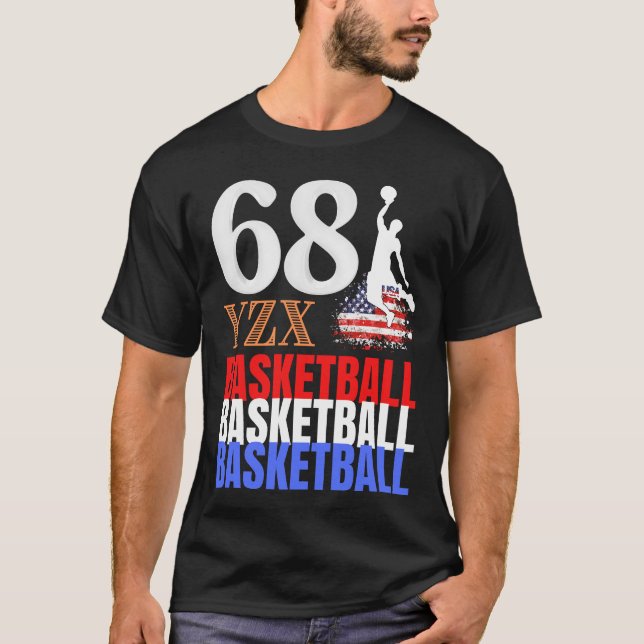 Basketball tri-färg t shirt (Framsida)