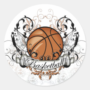 Basketball Tribal Runt Klistermärke
