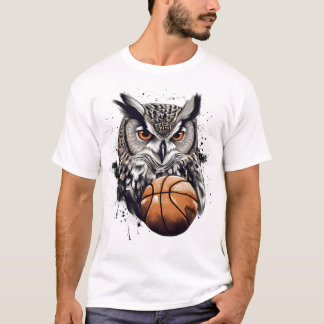 Basketball Uggla älskare T-Shirt