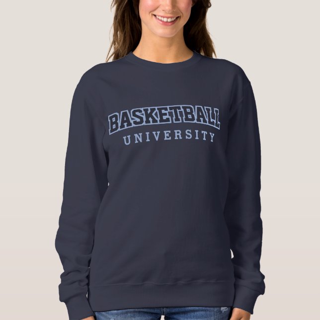 Basketball Universiteten Funny Parody Universitete T Shirt (Framsida)