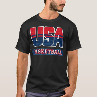 Basketball USA flagga Patriotic Sports Älskare Ame T Shirt