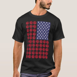 BASKETBALL USA FLAGGA T SHIRT