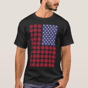 BASKETBALL USA FLAGGA T SHIRT