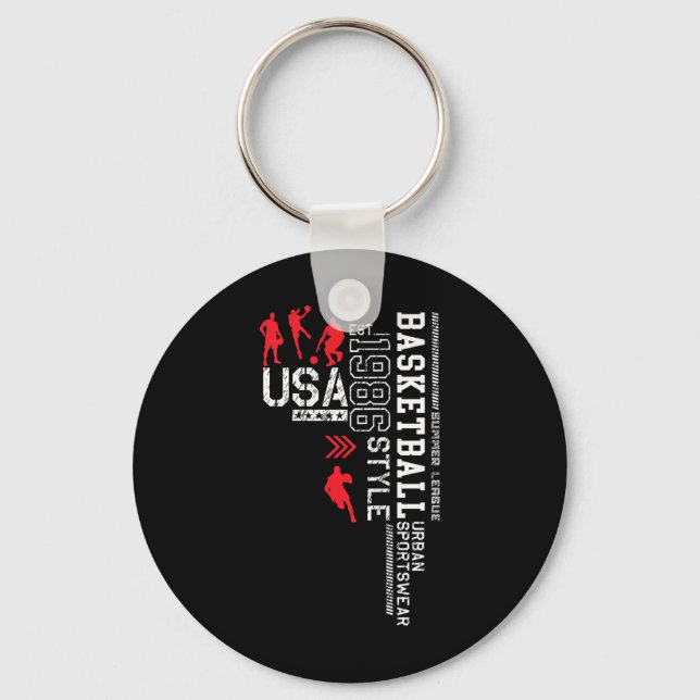 Basketball Usa-nba Summer League Nyckelring (Framsida)