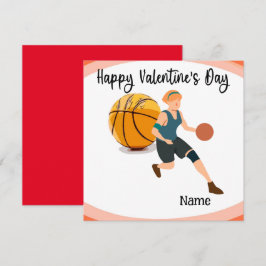 Basketball Valentindagen från Player med kärlek Kort