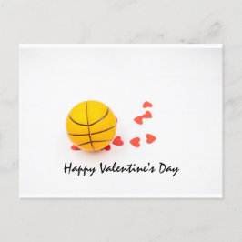 Basketball Valentindagen med kärlek på vitt Helg Vykort