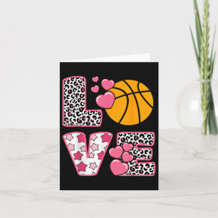 Basketball Valentine kärlek med hjärta Alla hjärta Kort