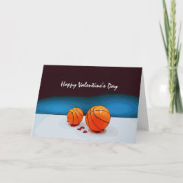 Basketball Valentines dag Basketball med kärlek Kort