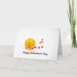 Basketball Valentines dag Basketball med kärlek Kort