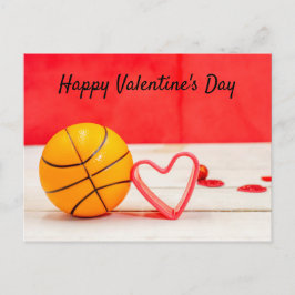 Basketball Valentines dag Basketball med kärlek Vykort