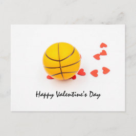 Basketball Valentines dag Basketball med kärlek Vykort
